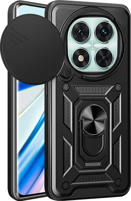 Immagine prodotto di Custodia per Xiaomi Redmi Note 14 Pro 5G / Xiaomi Poco X7 - Cover posteriore Phonesta CamShield con cursore per fotocamera - Nero