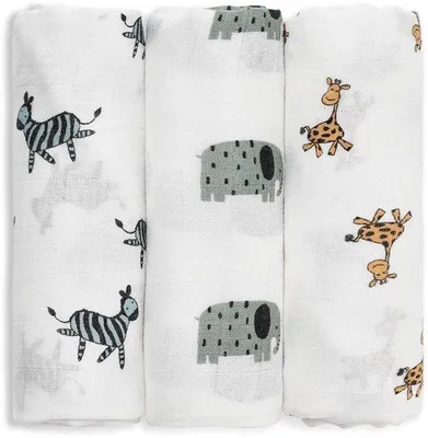 Productafbeelding van Ibenzoa® 100% katoenen spuugdoekjes met zachte vulling – 70 x 70 cm, 6 stuks, absorberende babywasdoekjes voor het schoonmaken van speeksel, gezicht en als licht dekentje