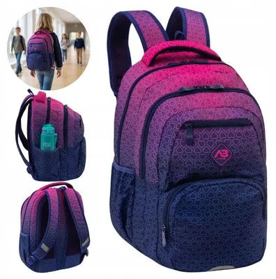 Produktbild von Astra | Schulrucksack Pink Ombre, 44 x 32 x 19 cm, ergonomisch und wasserabweisend