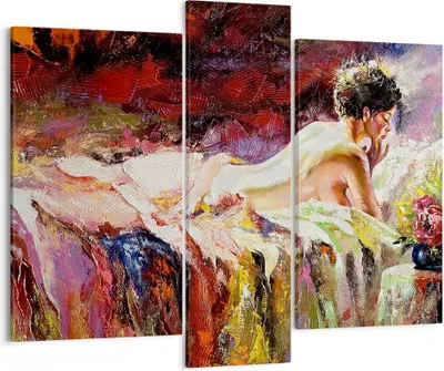 Produktbild von Bild auf Leinwand - Leinwandbild - Frau Modell - 95x80cm - Wand Bild - Wanddeko - Wandbilder - Leinwanddruck - Bilder - Kunstdruck - Wanddekoration - Leinwand bilder - Wandkunst - CB95x80-3534