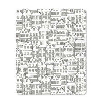 Produktbild von MuchoWow® Mauspad Mousepad Haus - Muster - Skyline 30x40 cm - Mousepads - Maus Mat - Pad - Mausunterlage - Mausmatten