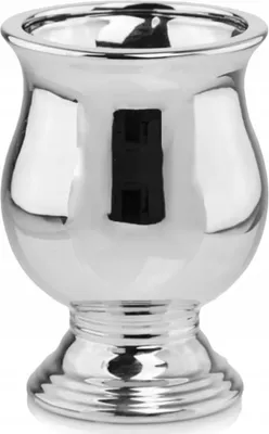 Produktbild von Keramik Blumentopf Urne Silber 21 cm
