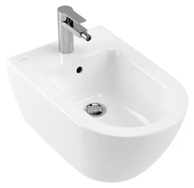 Immagine prodotto di Villeroy & Boch Subway 2.0 bidet, suspendu, 1 trou de robinetterie, avec trop-plein, 375x565mm, 54000001, 54000001