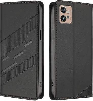 Obrázek produktu pro Pouzdro pro Motorola Moto G32,Polyuretankožené peněženkové pouzdro s přihrádkou na karty a funkcí stojánku Schwarz
