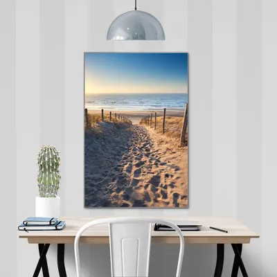 Produktbild von banjado Magnettafel aus Glas, beschreibbar, 50x75cm groß, ESG Sicherheitsglas mit Motiv Nordseestrand [MTGH2 11121]