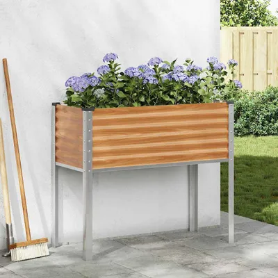 Obrázok produktu pre Maison Exclusive – Kvetináč na záhradu, svetlohnedý, 100 x 45 x 90 cm, pozinkovaná oceľ