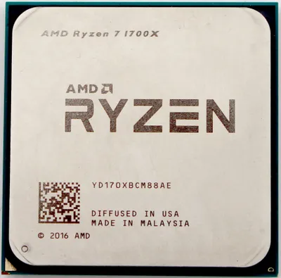 Produktbild von AMD Ryzen 7 1700X CPU Prozessor (8 Prozessorkerne, 16 Threads, ohne KÜHLER)