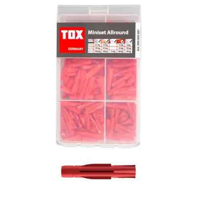 Produktbild von Tox-Dübel-Technik TOX 094 900 081 - Schrauben- & Dübelsatz - Kunststoff - Rot - 8 mm - 5,1 cm - 240 Stück(e)