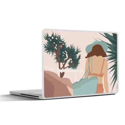 Produktbild von MuchoWow® Laptop Aufkleber Sticker Cover Sommer - Frau - Abstrakt 30x21 cm - Sticker für Laptop - Selbstklebend