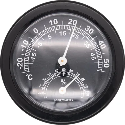Produktbild von Thermometer Hygrometer Luftfeuchtigkeit Temperatur Analog Wetterstation Rund