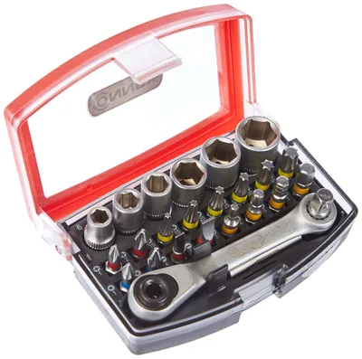 Obrázok produktu pre Súprava bitov a nástrčiek Connex 25 kusov, 1/4 palca - univerzálny magnetický držiak, COXB973925