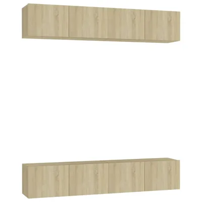 Produktbild von TV-Schränke 4 Stk. Sonoma-Eiche 80x30x30 cm Holzwerkstoff