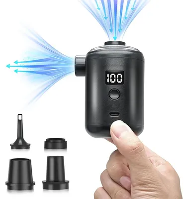 Produktbild von Elektrische Luftpumpe tragbar Mini 3600mAh, USB aufladbare Luftmatratzen Pumpe, schnell aufblasen für Pool & Reisen