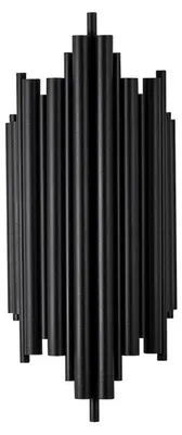 Image de Applique murale Lampe en métal noir - 24 x 15 x 15 cm - 1 x E14 Max 40W - IP20