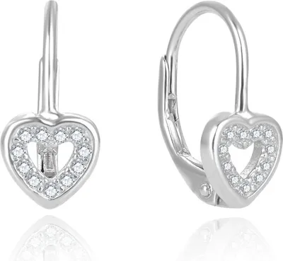 Immagine prodotto di Orecchini d'argento a forma di cuore AGUC2667D