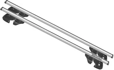 Immagine prodotto di Menabo Sherman Silver | Portapacchi da tetto per Hyundai - i10 (IA) dal 2013 - Alluminio - Lunghezza 120 cm - Capacità di carico 90 kg - Confezione da 2