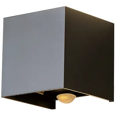 Imagen del producto de Aplique de pared con sensor regulable, diseño moderno, ideal para salones, dormitorios, pasillos o fachadas exteriores, resistente al agua, con luz cálida de 3000K