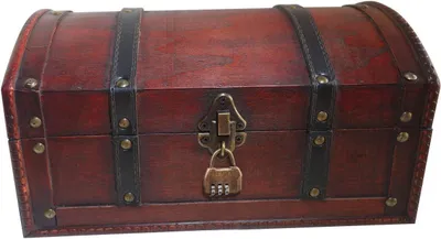 Immagine prodotto di Cassetta in legno di 30x20x15 cm, con coperchio e serratura a combinazione, per bambini