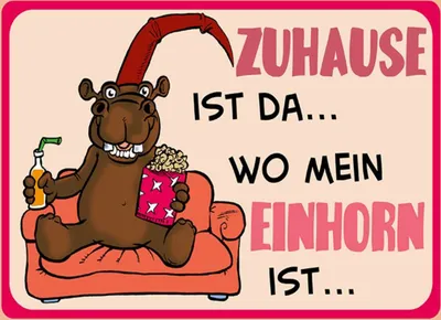 Produktbild von vianmo Holzschild 30x40 cm Zuhause ist da wo mein Einhorn