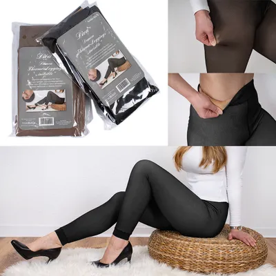 Da Thermo Leggings Laufhose Warm gefüttert Winter Fleece M/L