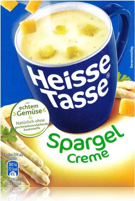 Produktbild von Heisse Tasse Spargel Creme mit Croûtons 3 Beutel á 13,8g (1er Pack)