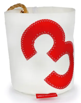 Produktbild von Aufbewahrung, Stiftehalter, Blumentopfüberzug Kombüse S mit Kordel Zahl Rot aus Recycling Segeltuch