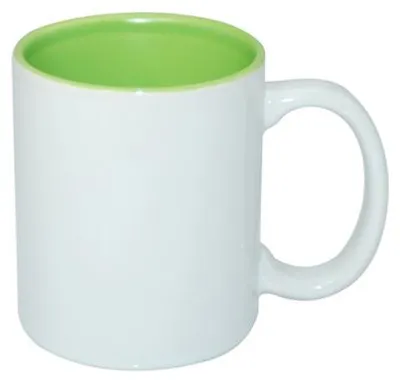 Zdjęcie produktu dla Kubek 330 ml z Jasnozielonym Wnętrzem Sublimacja Termotransfer