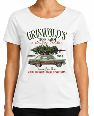 Immagine prodotto di Maglietta da donna Griswold's Tree Farm Christmas Present Clark Griswold, bianco, 3XL