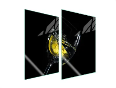 Produktbild von Herdabdeckplatten 2 teilig 35x52 Glaskeramikkochfeld Abdeckung Glas Schneidebrett Wein Schwarz