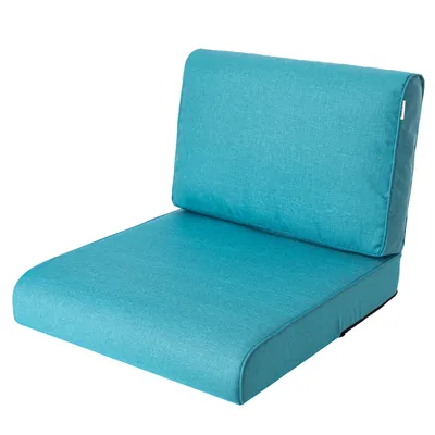 Produktbild von Bjird Sesselkissen, Kissen für Rattanmöbel, Sitzkissen & Rückenkissen, Sitzkissen für Sessel / Stühle - Indoor & Outdoor - Anti-Rutsch - 50x50 cm, Blau