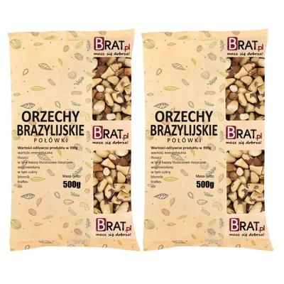 Zdjęcie produktu dla Orzechy brazylijskie połówki 1kg (2x500g)