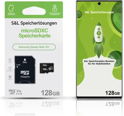 Produktbild von microSD Speicherkarte S&L für Samsung Galaxy Note 10+ - Speicherkapazität: 128 GB