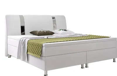 Produktbild von Inter Handels Boxspringbett Riva 180x200 cm Kunstleder Weiß