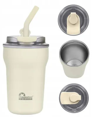 Produktbild von Majestic Sport Hoody Thermobecher mit Strohhalm 420 ml