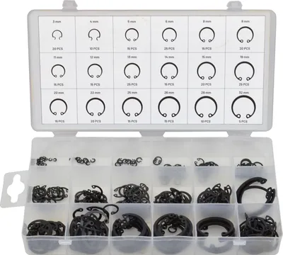 Produktbild von LUXTOM | Innen-Seegerring, 3-32 mm, 300tlg, Sprengring Set, Seegering Sortiment Sicherungsring für E-Clip, Seegerinnenringe Set