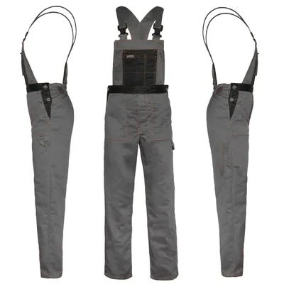 Produktbild von Arbeitshose Latzhose Arbeitslatzhose Arbeitskleidung Hose GRAND MASTER grau 54