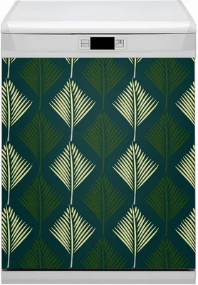 Produktbild von Geschirrspüle Magnet für Spülmaschine Magnetmatte Küche Magnete  Dekorative 60x80 cm  - Blattpalme