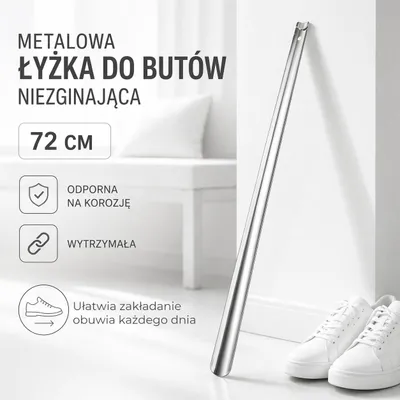 Immagine prodotto di Stainless steel shoehorn 72 cm corrosion-resistant