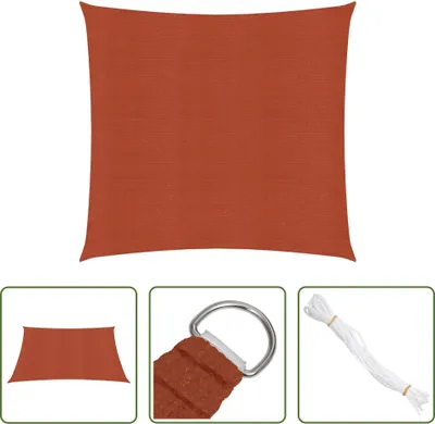 Produktbild von The Living Store Sonnensegel 160 g/m² Terrakottarot 2,5x3 m HDPE