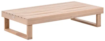 Produktbild von BELIANI Garten Couchtisch Hellbraun es Akazienholz Rechteckig 110 x 60 cm Modernes Design Tisch für Terrasse Balkon Garten Lounge