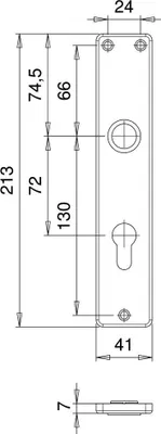 Produktbild von edi Langschildpaar 1237,eckig o.No,PZ 72,TS 40-45,F1