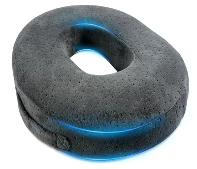 Produktbild von Sitzring zur Entlastung des Steißbeins - Orthopädisches Sitzkissen aus Memory Foam für Hämorrhoiden und Bandscheibenleiden