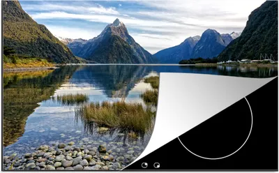 Produktbild von KitchenYeah© Herdabdeckplatte Fiordland-Nationalpark in Neuseeland , 76x51cm, Küche Deko, Glaskeramikkochfeld Herdabdeckung, Abdeckplatte fùr Kochfeld