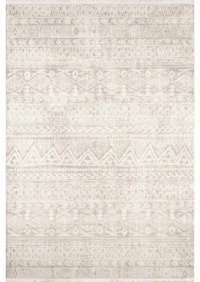 Image de Tapis de couloir en polypropylène et polyester beige 80 x 300 cm, poils 9 mm