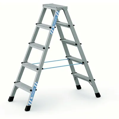 Produktbild von Zarges genietete Stehleiter eloxiert XLstep B 2x5 Stufen