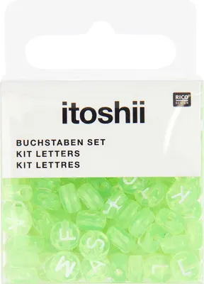 Produktbild von Buchstaben Mix Rund Hellgrün 165 Stck