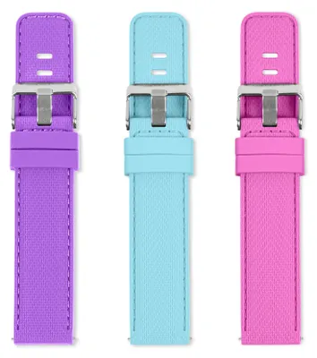 Immagine prodotto di Set di cinturini intercambiabili in silicone per orologio, 22 mm, disponibili in diversi colori