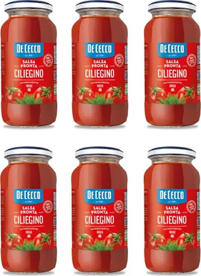 Produktbild von 6x De Cecco Salsa Pronta Ciliegino con Finocchietto Fresco Tomatensauce Fertigsauce mit Frischem Fenchel 300g