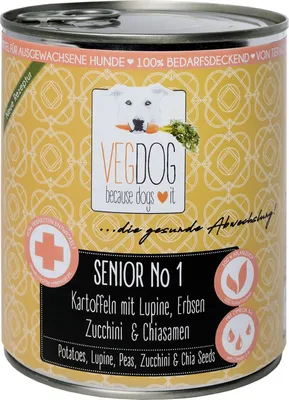 Produktbild von VEGDOG Senior Erbsen & Hirse 800g