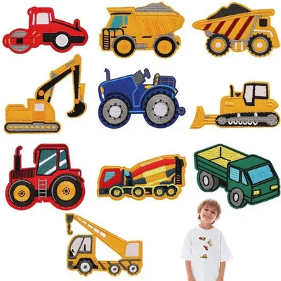 Produktbild von Geborduurde Patch-Set für Kleidung und Jacken - 10-teiliges Set - dekorative Accessoires für Jeans